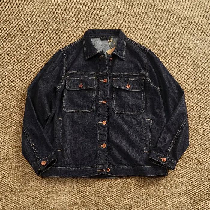 Veste en jean épaisse couleur originale pour homme