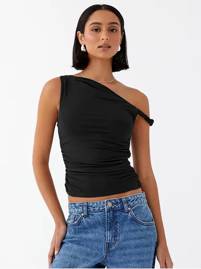 Gilet court asymétrique sur mesure