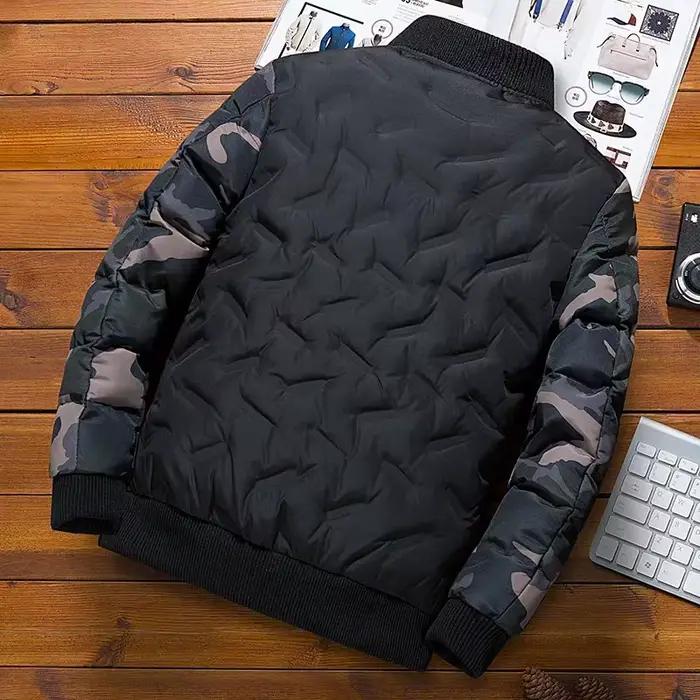 Blouson aviateur Solomon homme robuste en polyester avec motif camouflage pour hiver et occasions décontractées