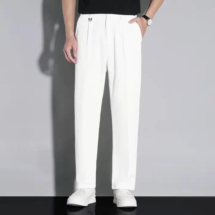 Pantalon de Costume Blanc pour Homme – Style Classique Décontracté