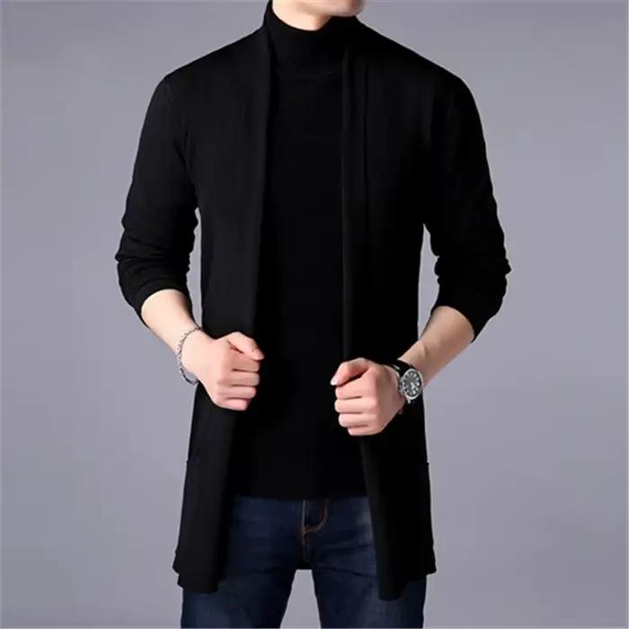 Cardigan long en tricot pour homme 2026