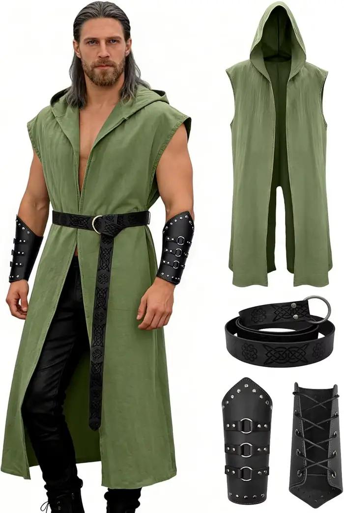 Ensemble de costumes Renaissance pour hommes Verceco – Costume médiéval/Renaissance