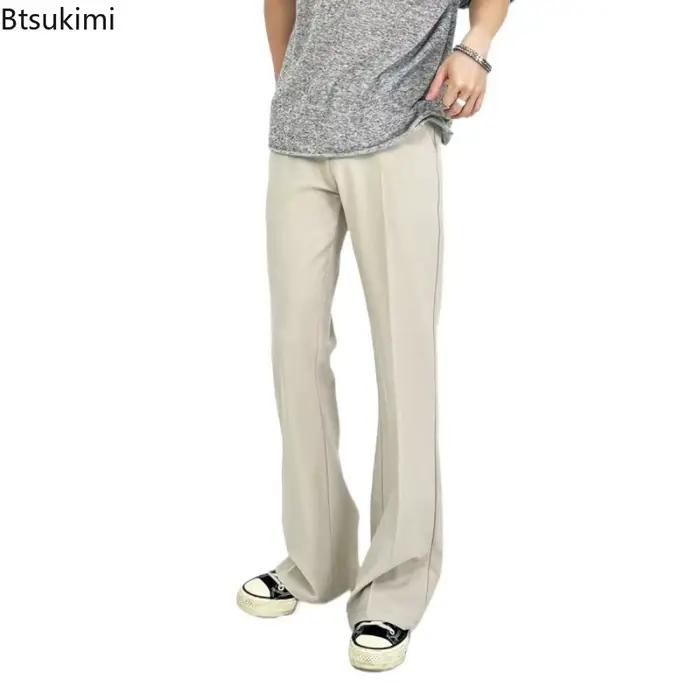Pantalon de costume vintage homme ample décontracté coupe évasée printemps automne style y2k streetwear quatre saisons occassions décontractées