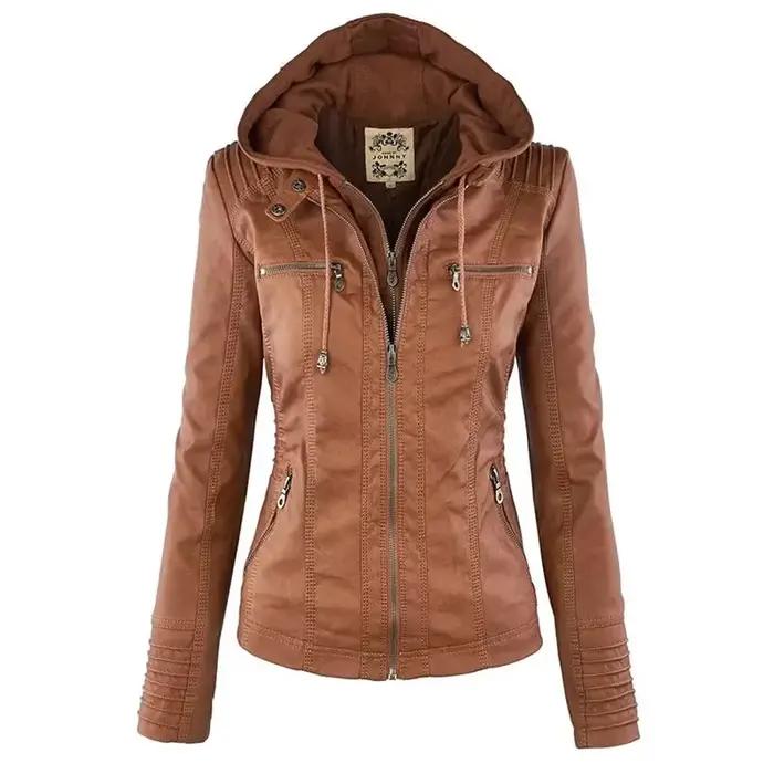 Veste Gothique en Faux Cuir PU pour Femme