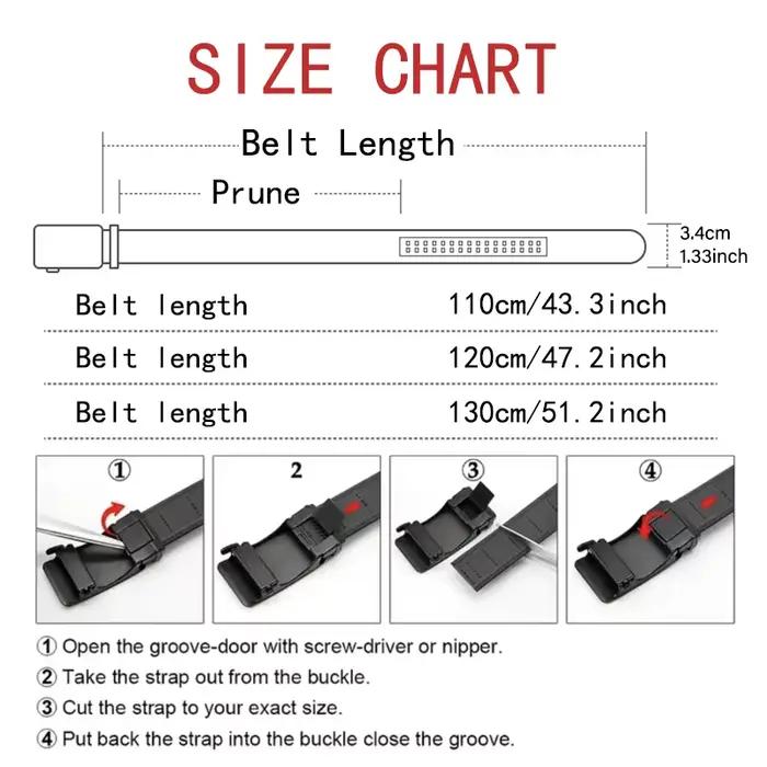 Ceinture trempée automatique pour homme