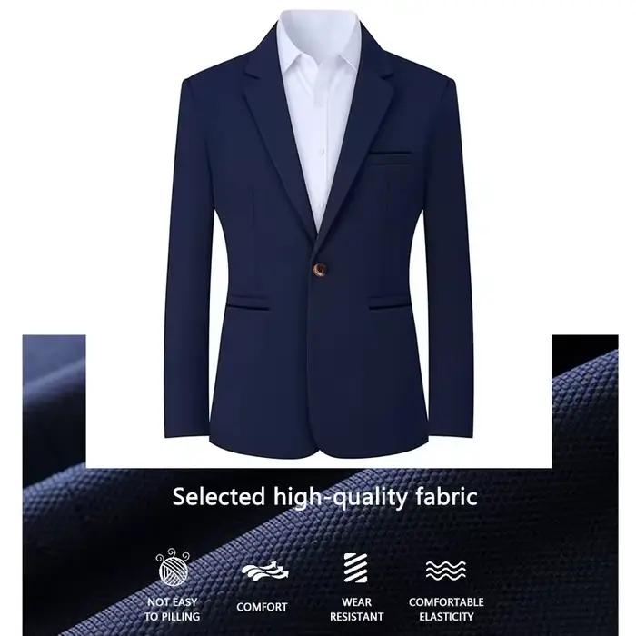 Veste de costume décontractée homme blazer sportif un bouton élégante pour homme occasions affaires printemps automne
