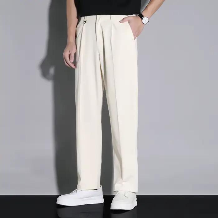 Pantalon de Costume Blanc pour Homme – Style Classique Décontracté