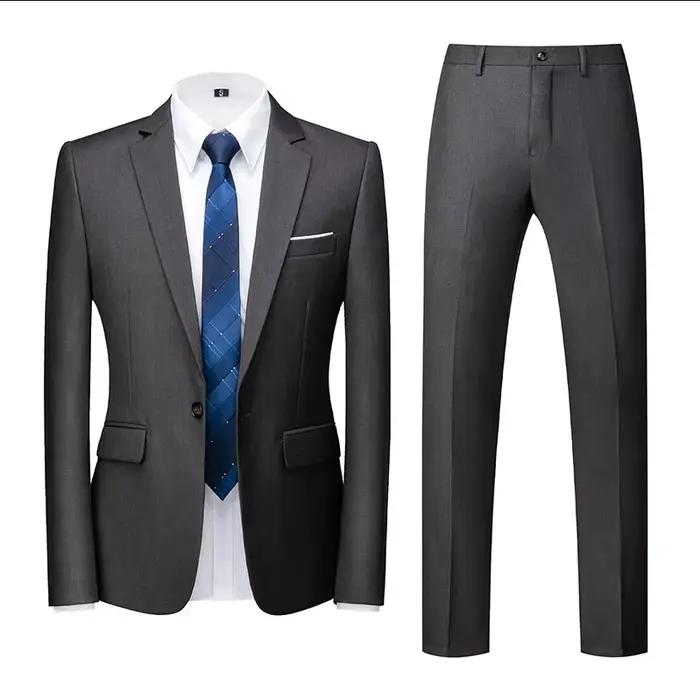 Costume de mariage formel pour garçons d'honneur style coréen deux pièces coupe ajustée coton printemps décontracté chic occasions spéciales