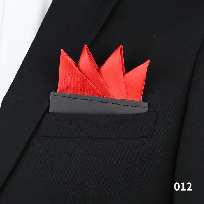 Pochette de costume en polyester tricoté pour hommes, élégante pochette de smoking multicolore pour mariage, fête ou cérémonie