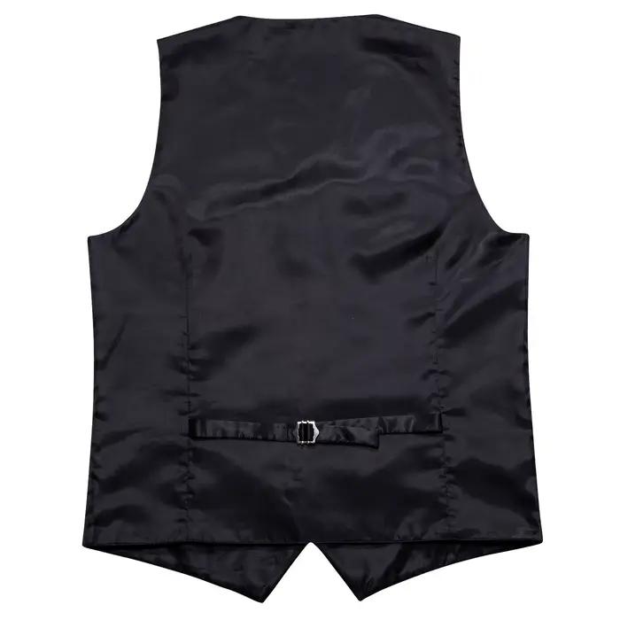 Hi-Tie Designer Viscose Hommes Costume Gilet Jacquard Rayé