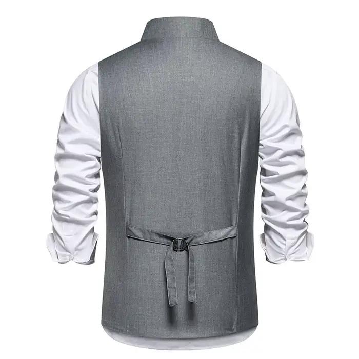 Gilet homme gris et noir décontracté et élégant pour mariage et occasions quotidiennes polyvalent pour hommes