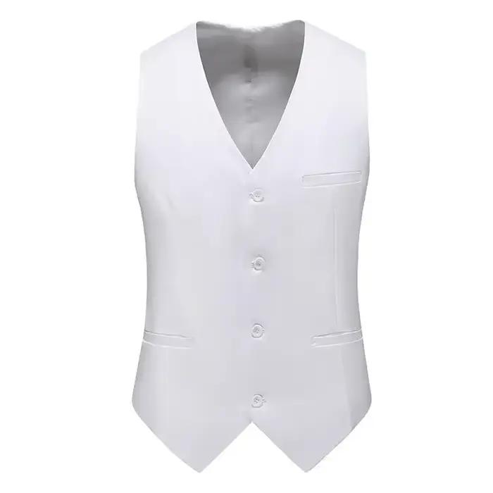 Gilet en polyester et viscose décontracté et élégant pour homme, style multifonctionnel pour costume d'affaires, tenue quotidienne et superposition