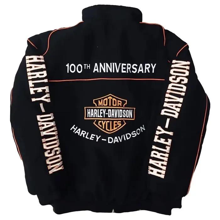 Veste Harley Davidson pour hommes style moto polyester coton veste extérieure épaisse automne hiver ocassions quotidiennes vestes motards robustes et durables
