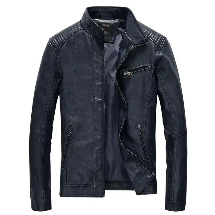 Blouson en cuir PU pour homme 2026