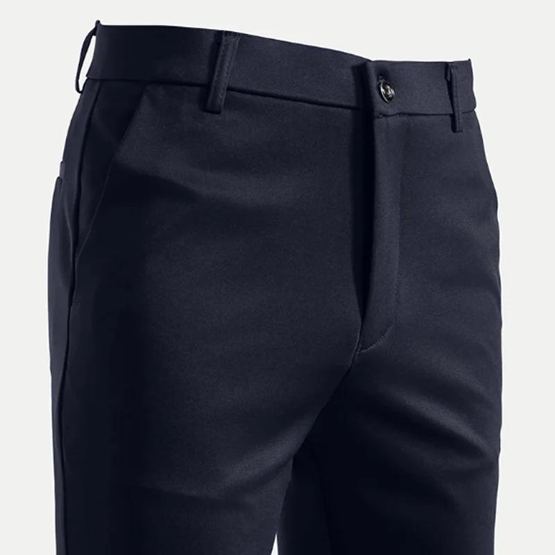 29-42 hommes été mince mode affaires costume décontracté pantalon pantalons longs hommes élastique m