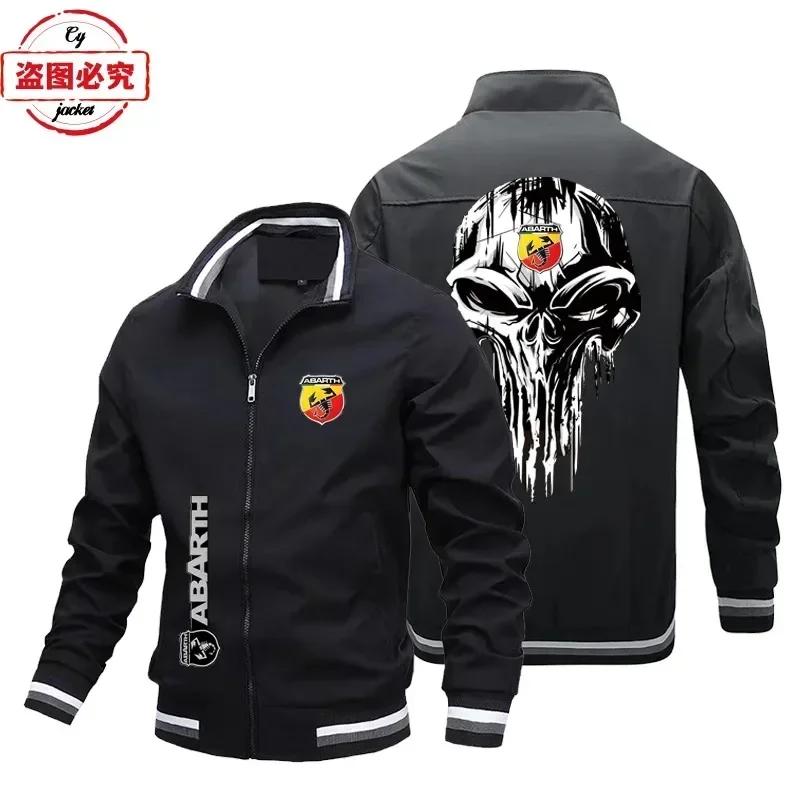 Veste à logo ABARTH, veste ample à manches longues pour homme, col montant, veste de travail ABARTH,