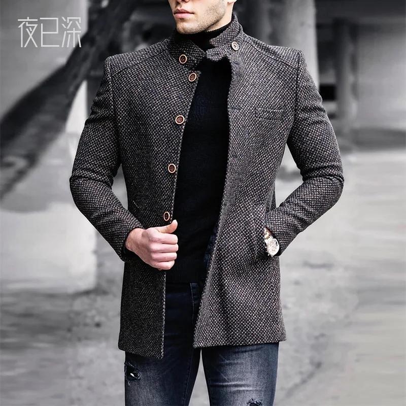 Veste de costume à carreaux de couleur unie pour hommes, Style britannique, haute qualité, manches l