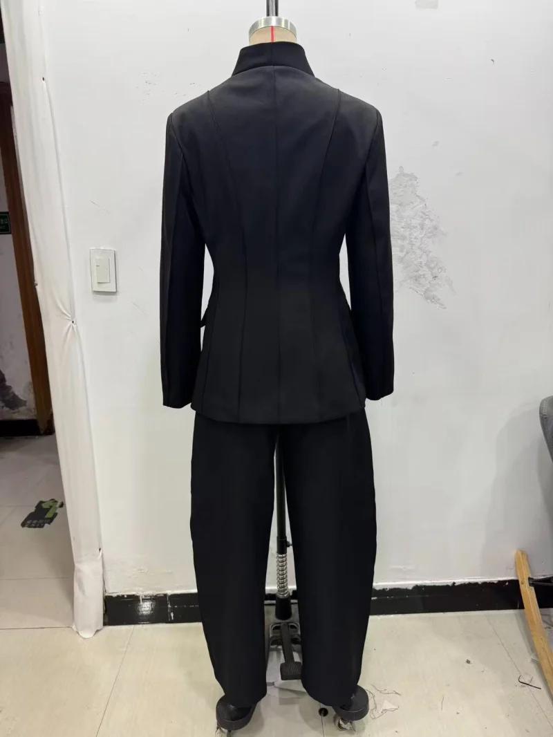 ETJ 2025 – veste de costume slim à col haut et pantalon décontracté assorti pour femmes, nouveau des