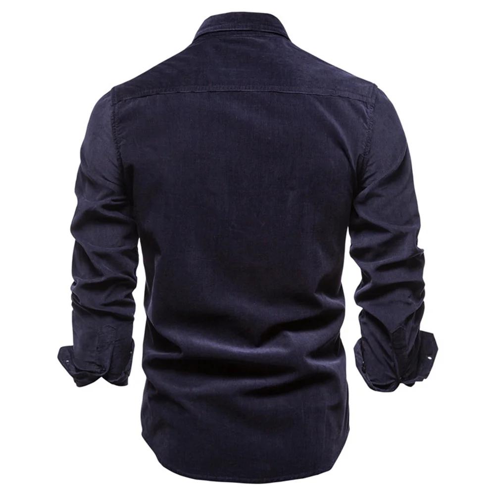2021 nouveau simple boutonnage 100% coton hommes chemise affaires décontracté mode couleur unie velo
