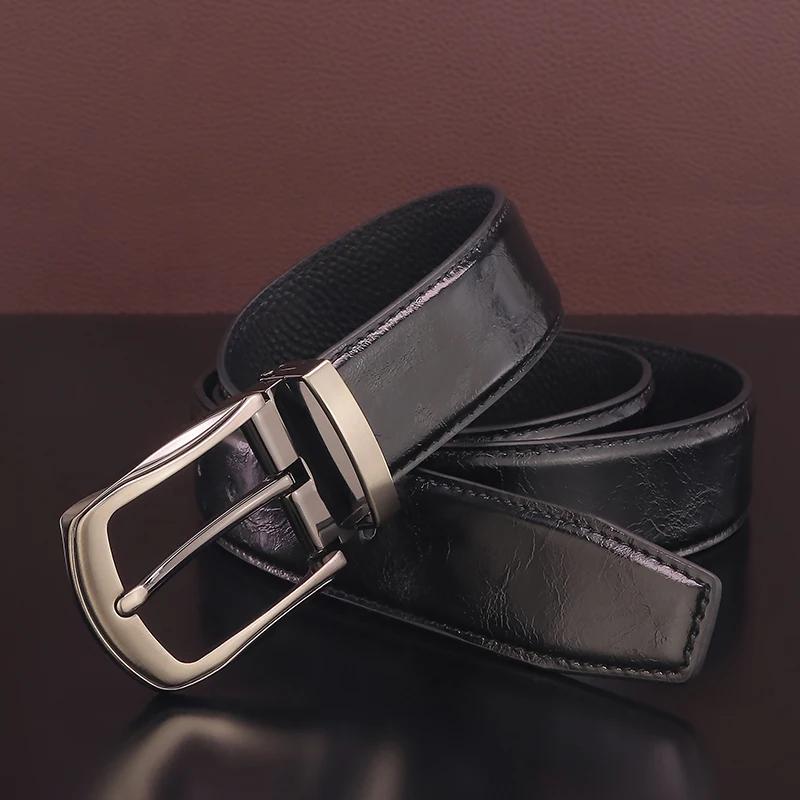 Ceintures en cuir véritable pour hommes, boucle ardillon de haute qualité, mode en argile, décontrac