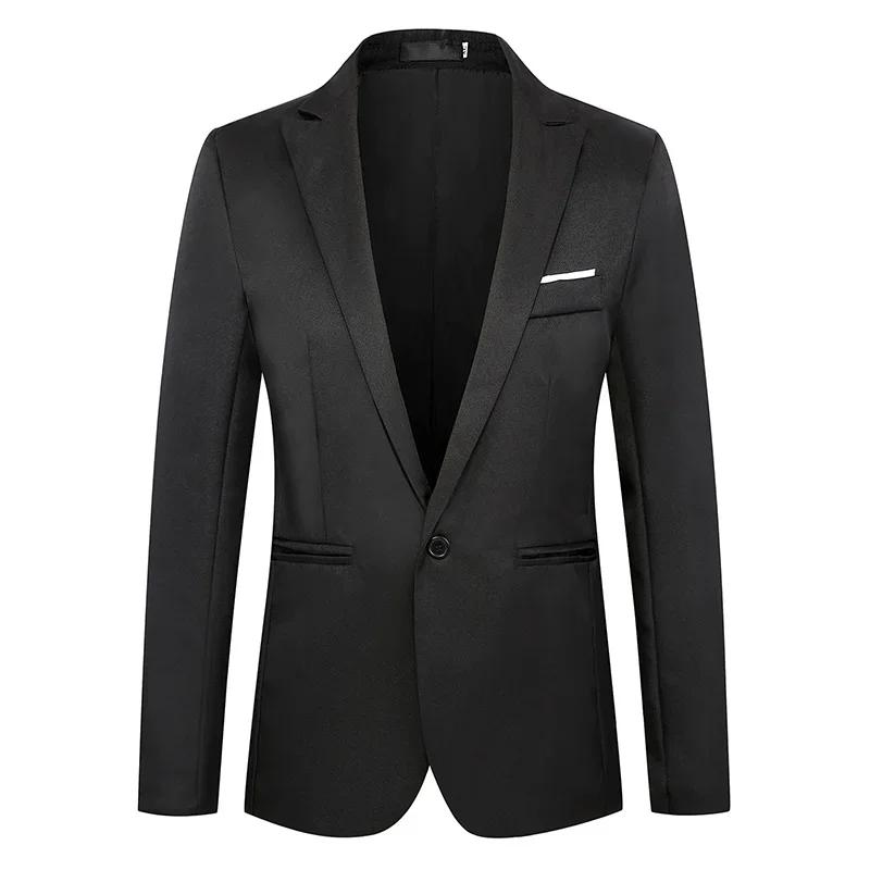 Veste de costume d'affaires décontractée pour hommes, tendance, légère, luxueuse, Slim, sans repassa