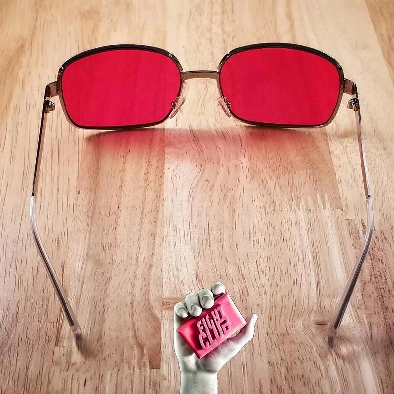 Project Mayhem-Lunettes de soleil avec boîte pour homme, verres rouges, NingClub, Tib, Durden, Olive