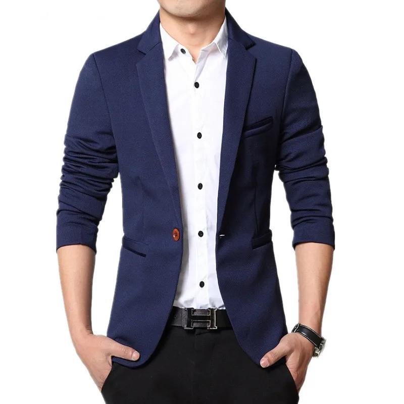 2024 hommes coupe ajustée nouvelle mode Blazer costume veste noir bleu rouge grande taille L à 5XL h