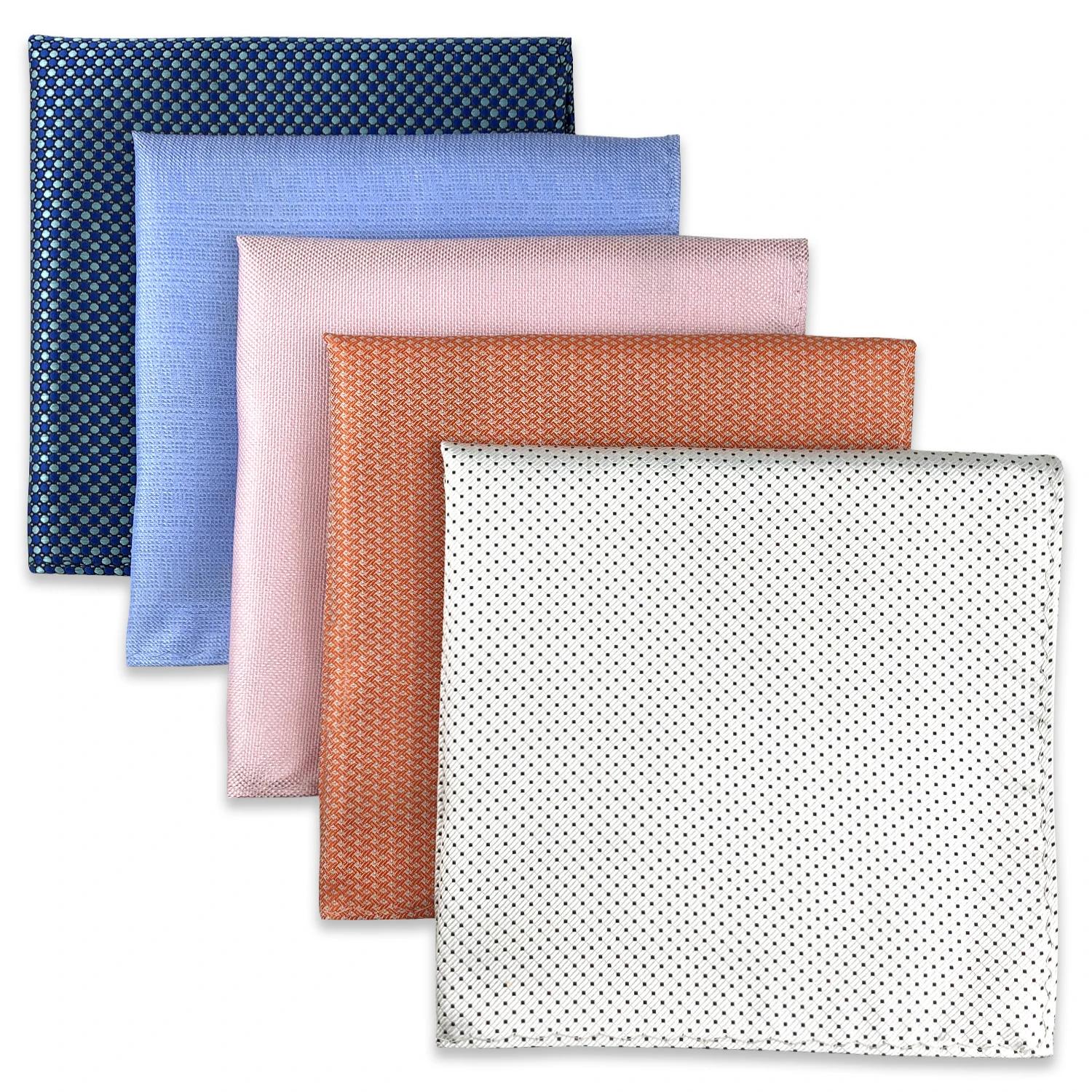 Assortiment de mouchoirs carrés de poche pour hommes, 5 pièces, grands accessoires colorés, cadeau d