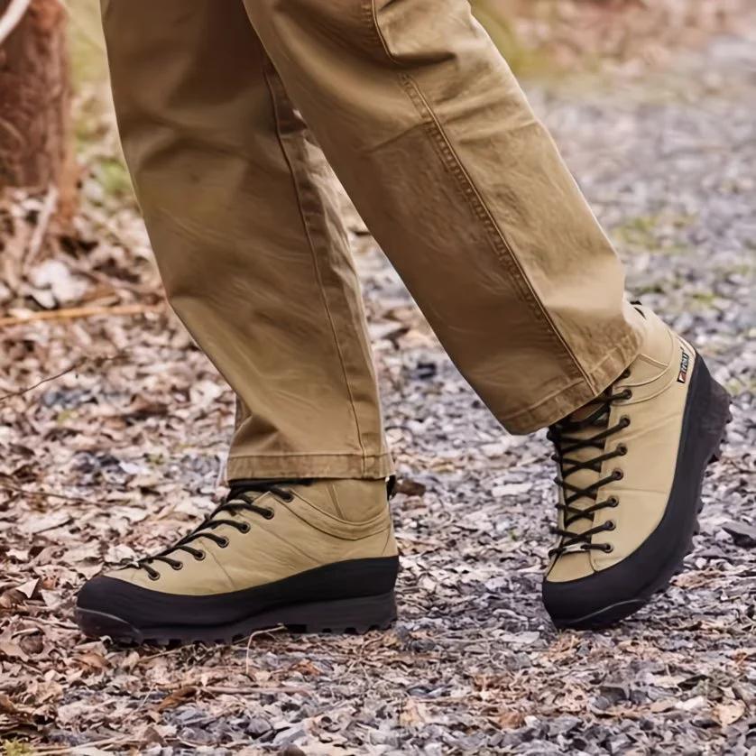 Chaussures de randonnée mi-montantes en cuir antidérapantes pour hommes 2026 – Idéales pour le trekk