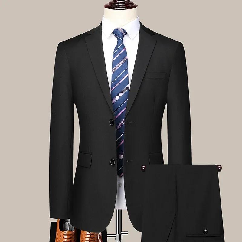 Costume uni pour homme, mode affaires, extérieur, tendance, décontracté, coupe ajustée, pour mariage