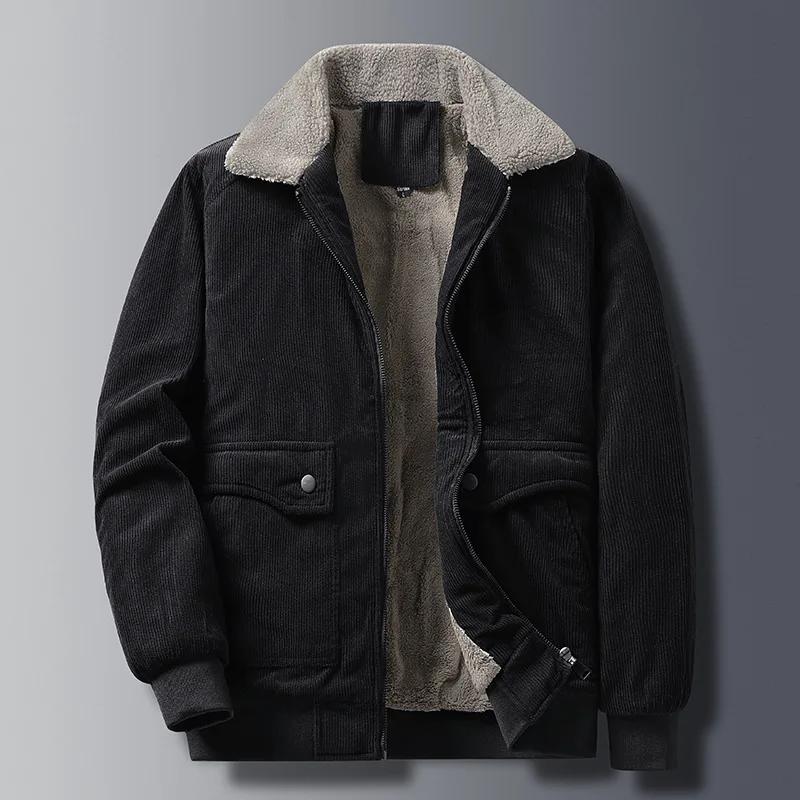 Veste en velours côtelé pour homme, nouvelle tendance hiver 2026, vêtements en coton, coupe ample, d