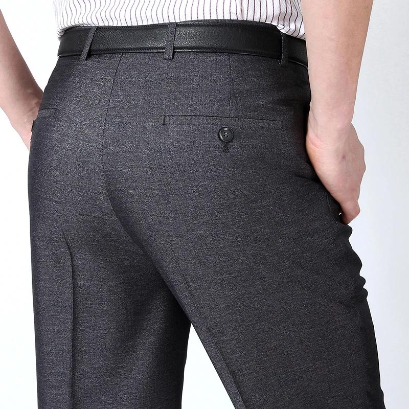 Pantalon de costume noir résistant aux rides pour hommes, grande taille 29-56, vêtements Baggy, Doub