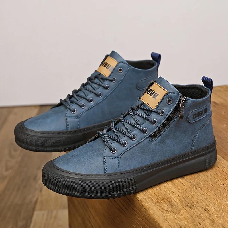 Chaussures pour hommes Nouvelle mode Chaussures décontractées à la mode à lacets Légères Mid-Top Cha