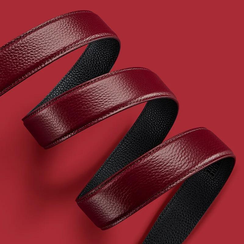 Ceinture d'affaires à la mode pour hommes, ceinture à boucle automatique en cuir, ceinture décontrac