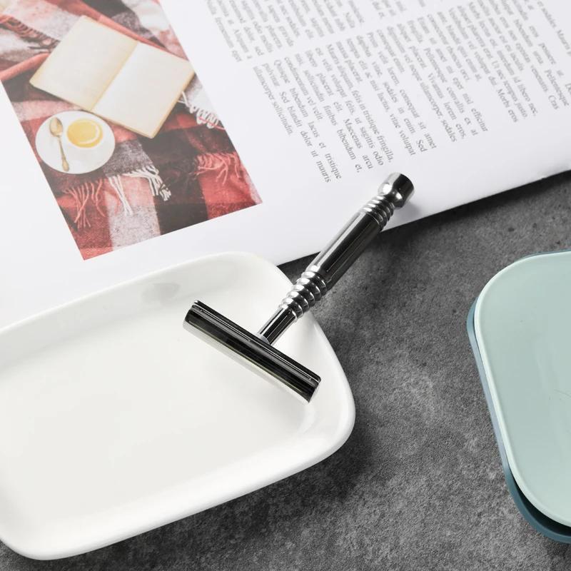 YAQI Romulus – rasoir de sécurité pour hommes, lame AC en acier inoxydable 316, poli, à un seul bord