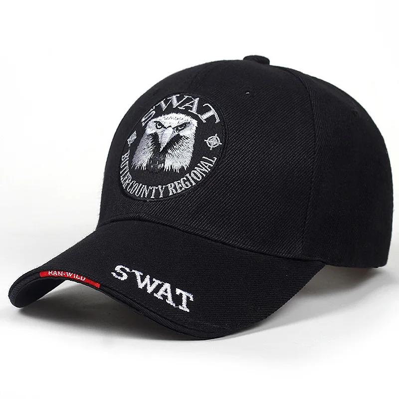SWAT – casquette de Baseball pour hommes, motif d'aigle brodé, casquette à visière réglable, visière