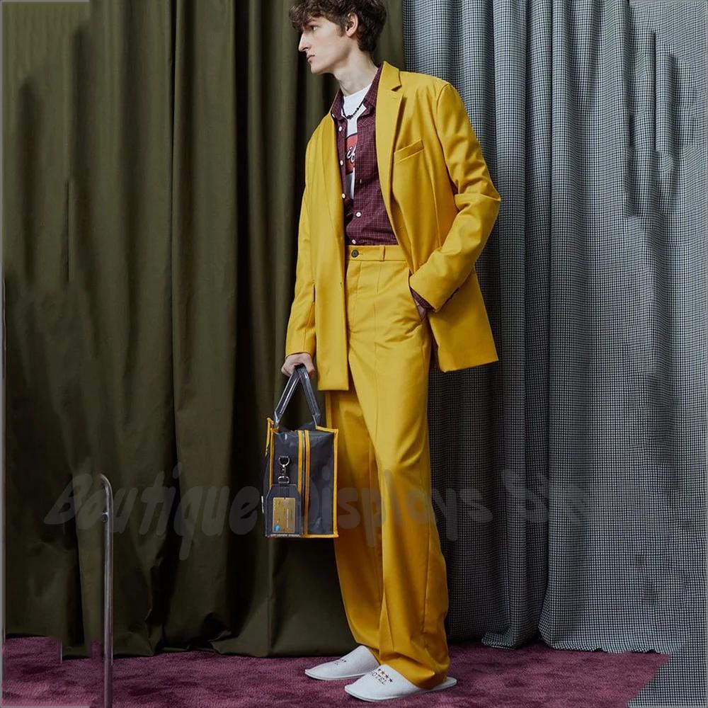 Costume Homme Chic Style Urbain à Revers Cranté Couleur Unie – Tenue Élégante pour Bal, Soirée, Club