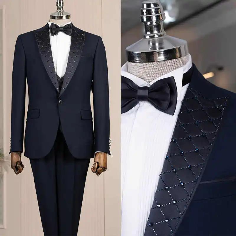 Magnifique ensemble deux pièces pour homme : costume de marié, de cérémonie ou d'affaires, avec blaz