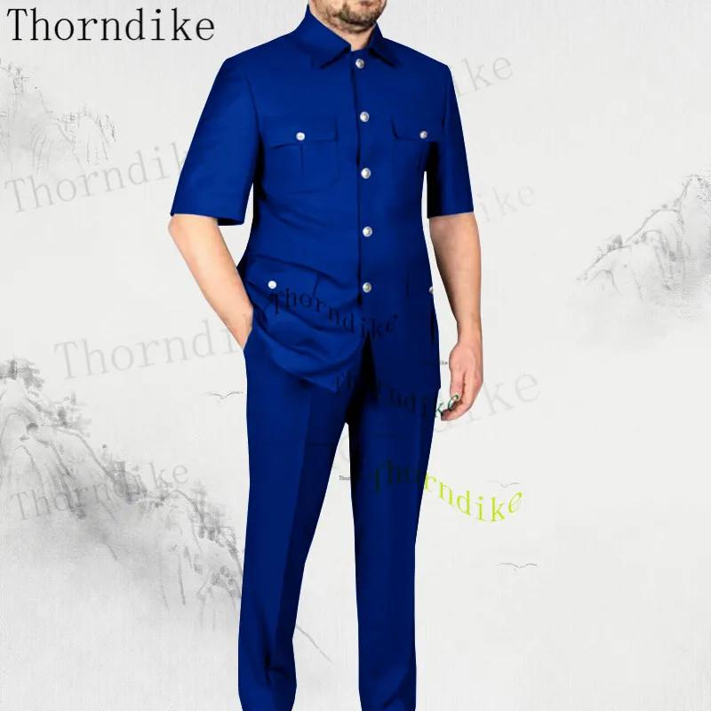 Thorndike sur mesure hommes Costume 2 pièces classique gris foncé Costume de Mariage pour hommes 202