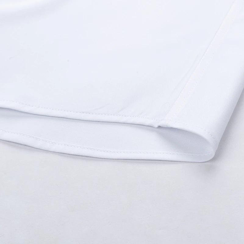 Boutons de manchette français brodés pour hommes, chemise à manches longues avec épingles à col, che
