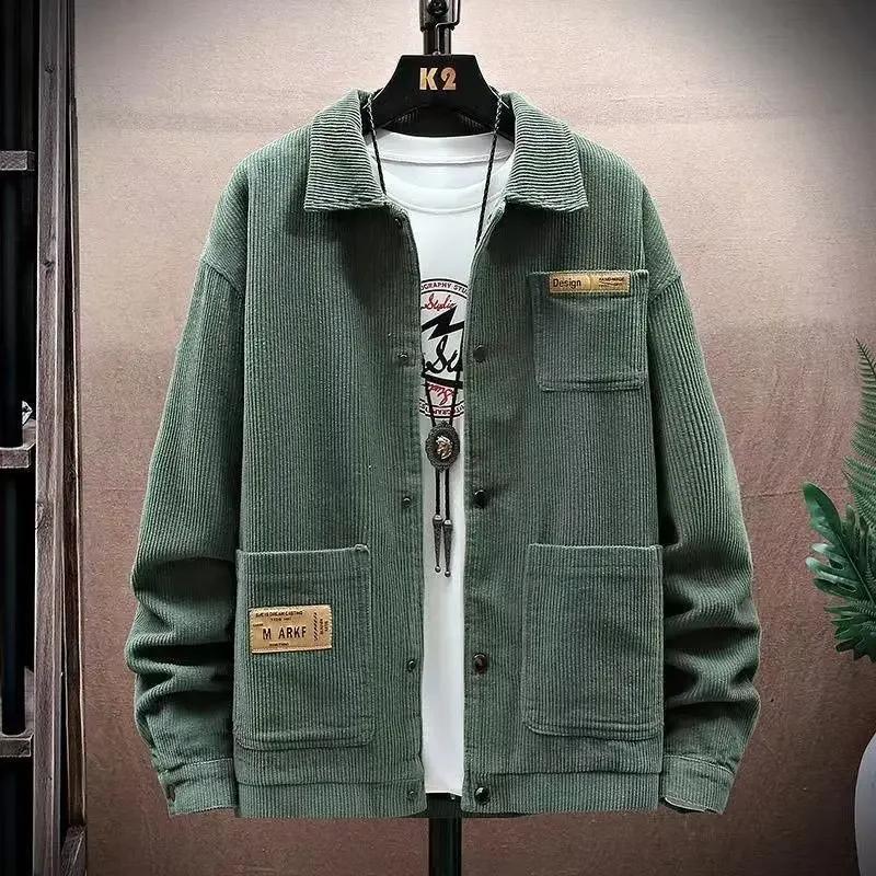 Blazer rayé à boutonnage simple pour hommes, manteau surdimensionné, vestes trempées, grande taille,