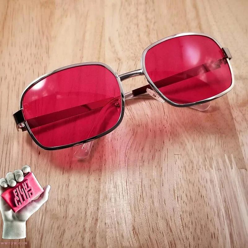 Project Mayhem-Lunettes de soleil avec boîte pour homme, verres rouges, NingClub, Tib, Durden, Olive