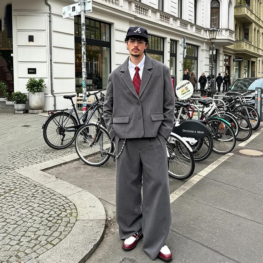 Costume décontracté à simple boutonnage pour homme, ensemble 2 pièces classique pour mariage et affa