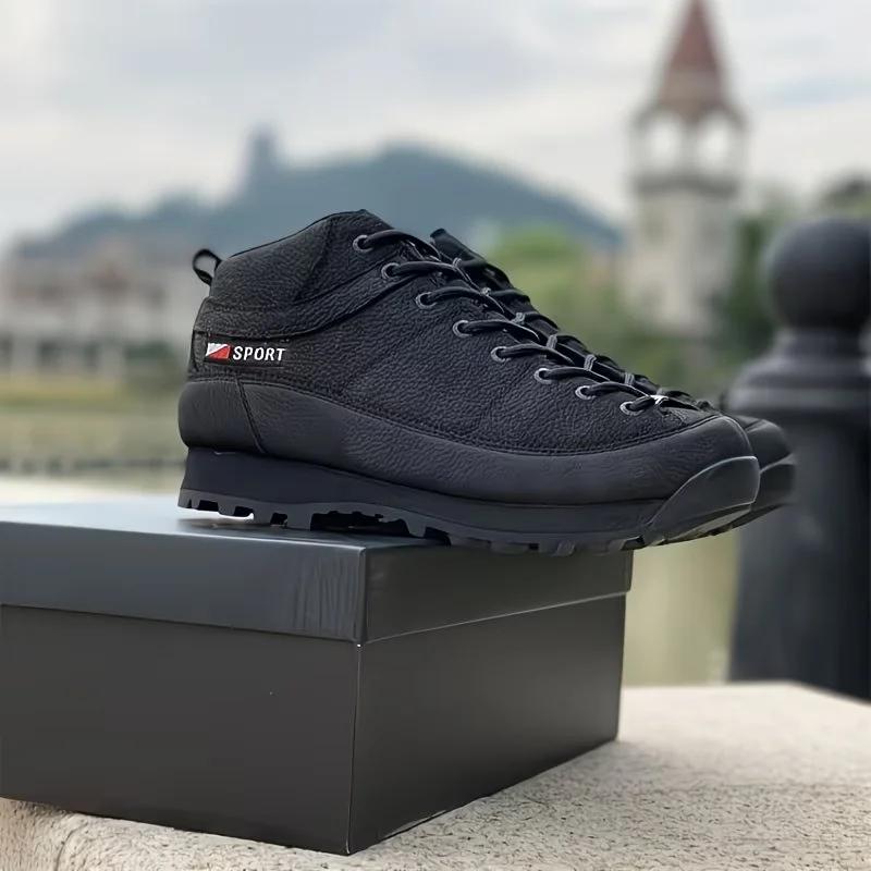Chaussures de randonnée mi-montantes en cuir antidérapantes pour hommes 2026 – Idéales pour le trekk