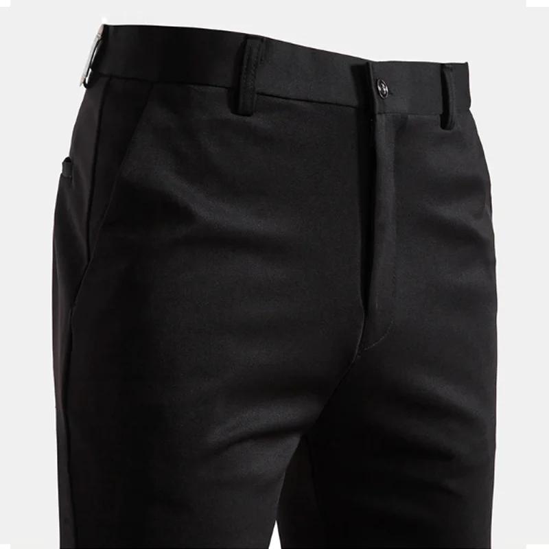 29-42 hommes été mince mode affaires costume décontracté pantalon pantalons longs hommes élastique m