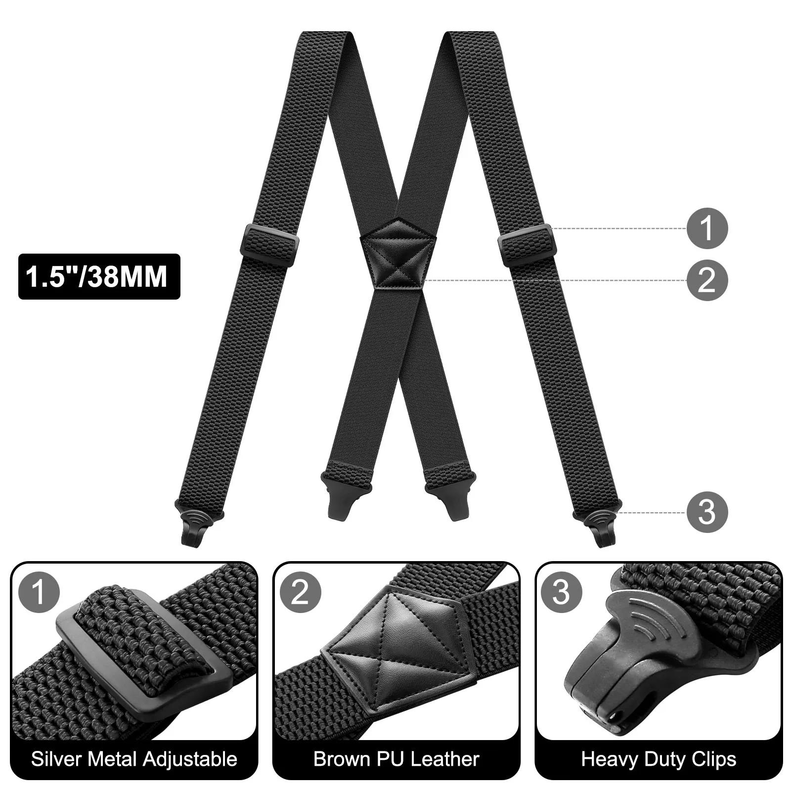 Bretelles de Surintendant artificiel astiques Réglables X-Back pour Homme, Bretelles de Travail RapD
