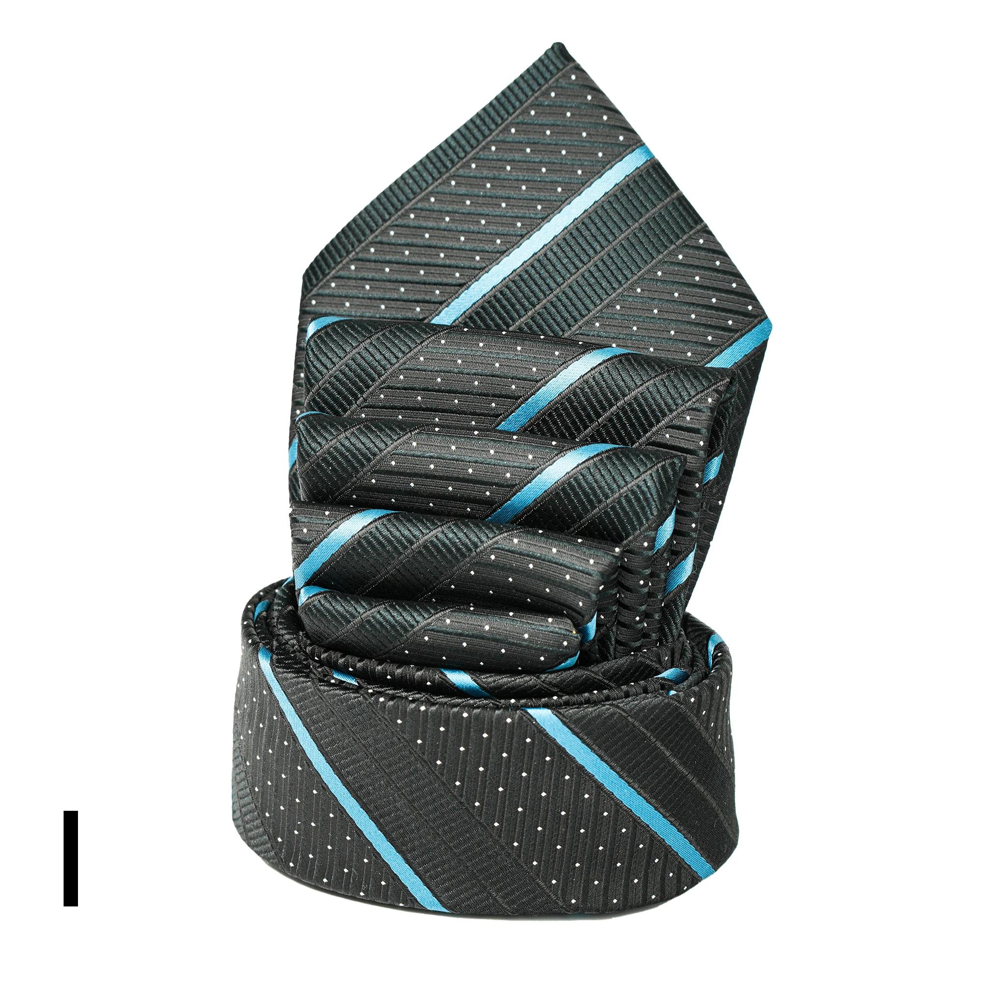 Cravate en soie rayée élégante pour homme, noir, violet, rouge, costume formel, affaires, mariage, c