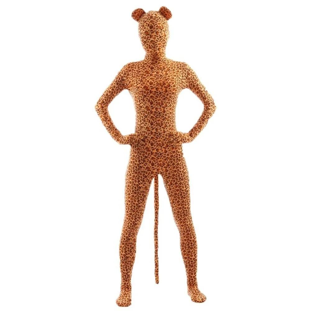Costumes d'animaux pour adultes, Costume Zentai complet imprimé, zèbre, tigre, léopard, Costume de C