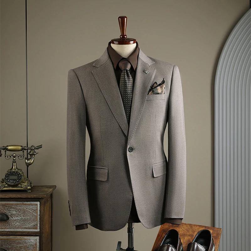 Costume extra large rayé pour hommes d'affaires, loisirs, banquet, robe de mariée, costume formel pr