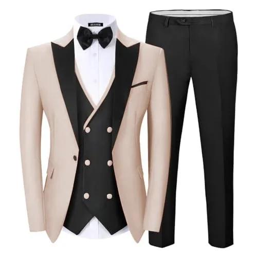 Nouvel ensemble de costume trois pièces pour homme, idéal pour mariage et événements professionnels,